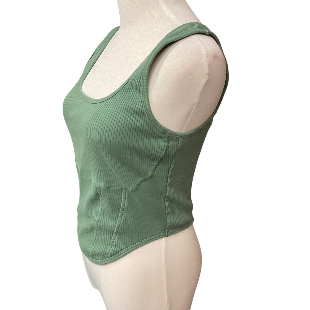 Victoria's Secret PINK The Cinched Corset Bralette Top Fresh Forest Size Large - Picture 4 of 13